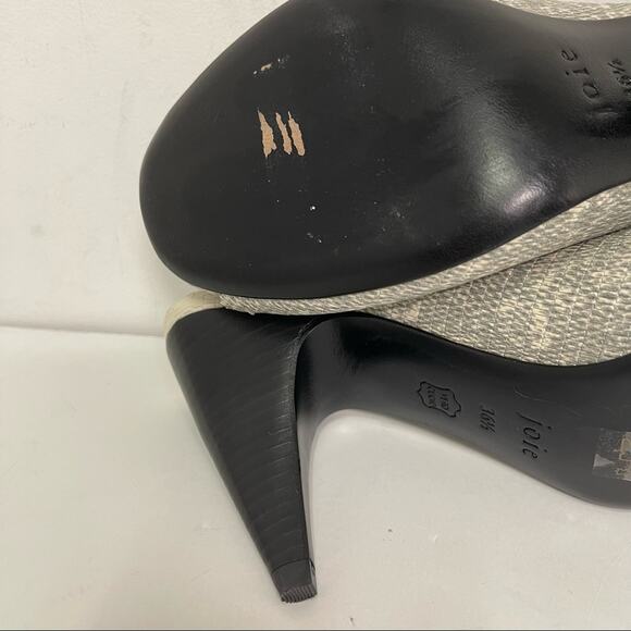 NWOT JOIE Olya Lizard Snakeskin Animal Print Mule Clog Peep Toe Heels 36.5/6.5 - Picture 8 of 12